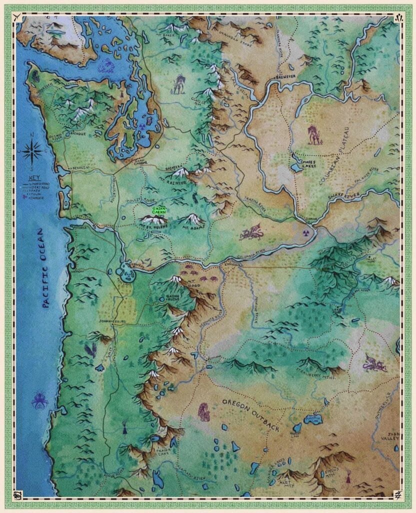 WtPACascadiaMap Map of Cascadia